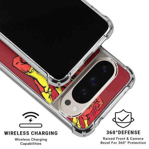 DC Comics The Flash Classic Art in Sequence Running pose Pixel 9/9 Pro Clear Case